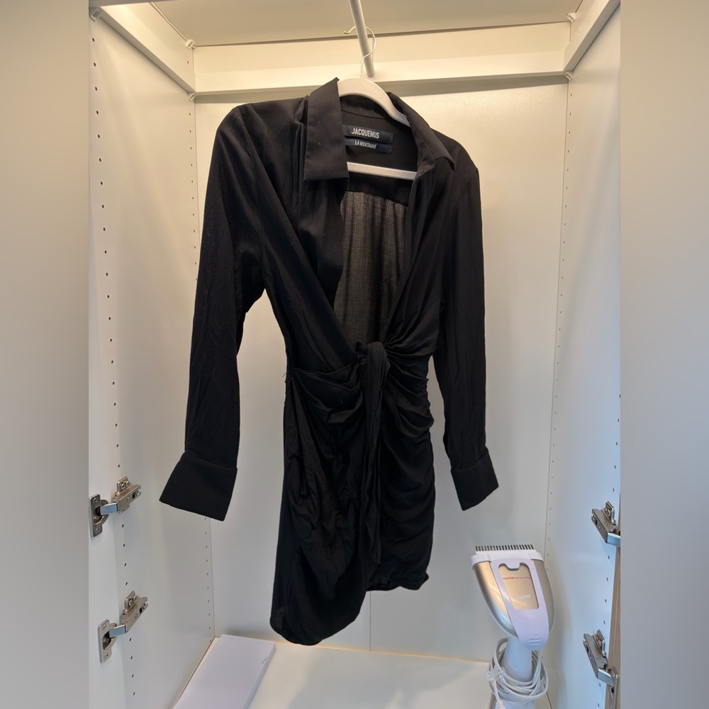 Jacquemus Black Draped Dress
